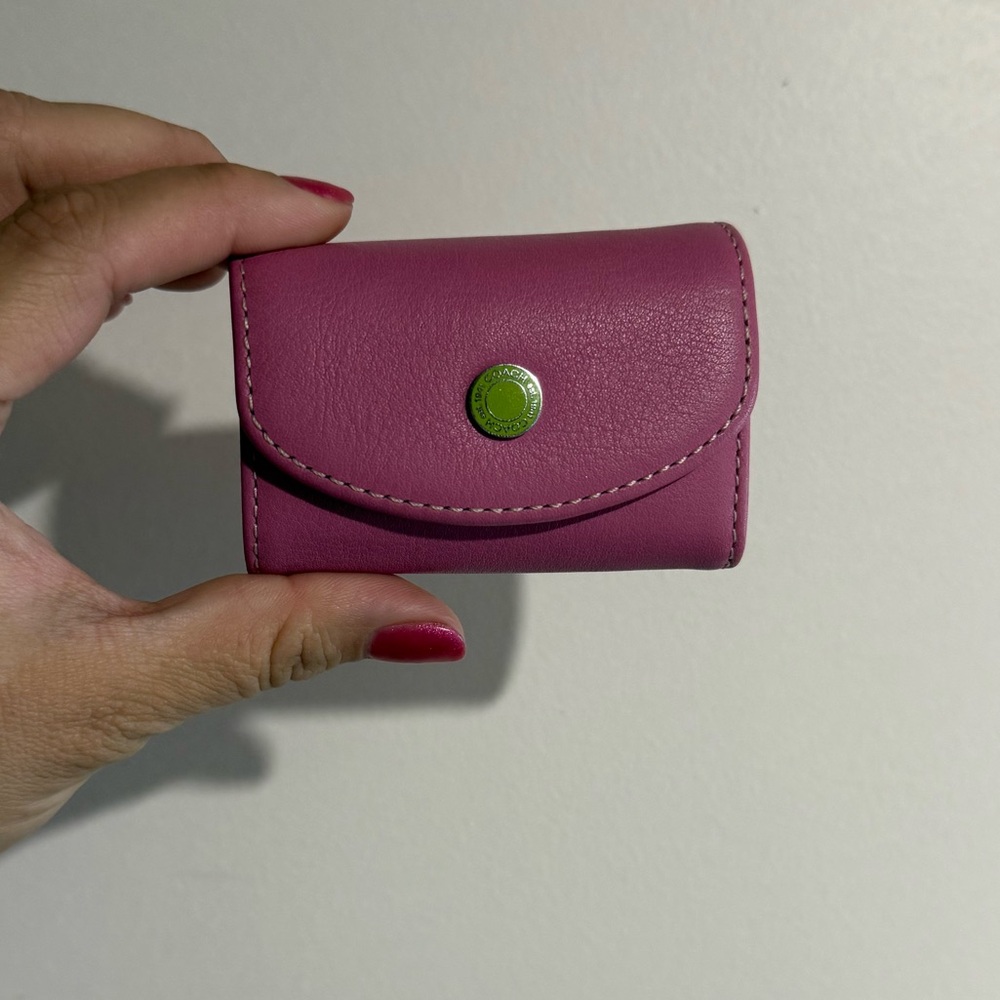 Coach Embossed Contact Lense Case Orchid Pink Leather